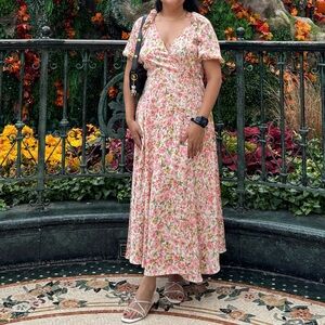 By The River Floral Wrap Dress